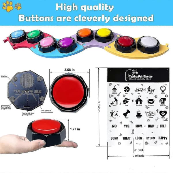 [13]Talking Pet Starter Kit Recordable Talking Button Dog Training Communication Toy New Hot_Newway_Good Stuff