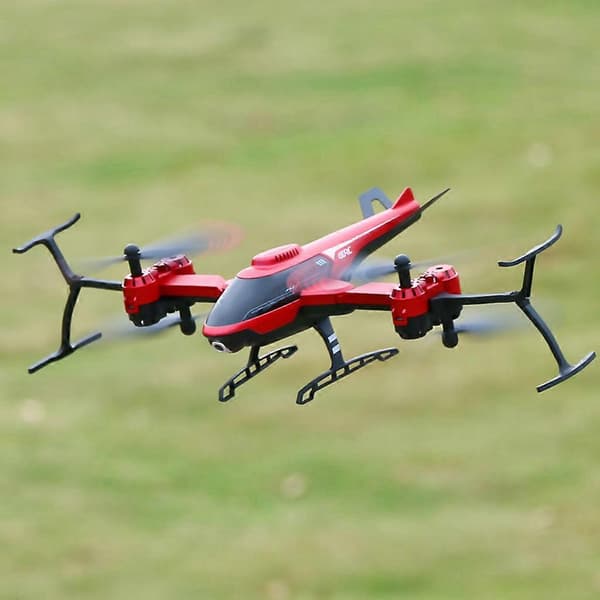 Hobby RC Multirotor lett å fly med mobil- og fjernkontroll for gutter til nyttår Red 4K