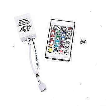 RGB LED-controller 24-tasters IR-fjernbetjening 12V DC lysdæmper til LED-strips