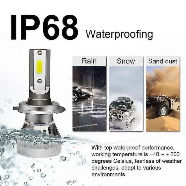 2 pcs H7 LED Headlight 120W 26000LM Car Headlight Bulbs White High Power from Shantou Centure db