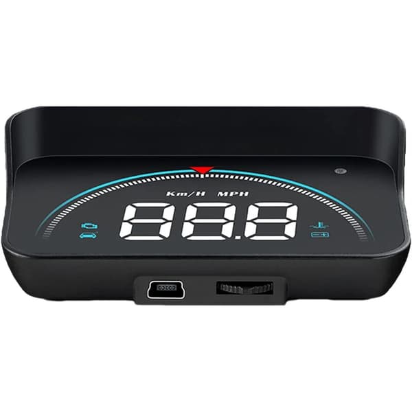 M8 HUD Bil Head Up Display, ODB Måler Bil Display 3,5 Tommer Head Up Display OBD2 HUD Projektor Digital Bil Display til Bærbar Multifunktionsbil (sort)