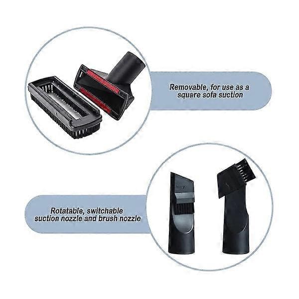 [13]6-pack Nozzles for Vacuum Cleaner, 32mm Vacuum Cleaner Brushes, Replacement Brushes and Nozzles, Multifunctional