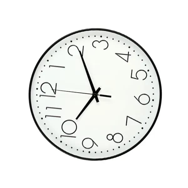 20 cm Silent Non-Ticking Wall Clock with Clear Glass Easy to Read