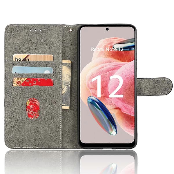 För Xiaomi Redmi Note 12 4g PU-läder Plånboksfodral RFID-blockerande Stativ Telefonfodral med Rem Blue