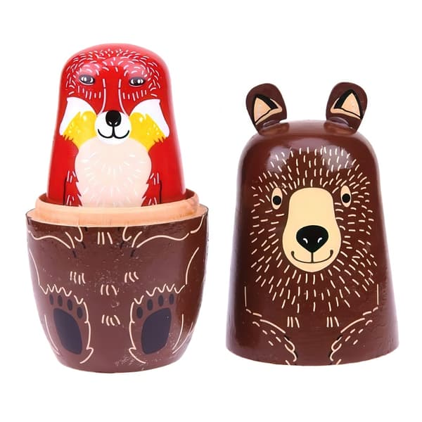 【13】Russian Dolls / Matryoshka - Babushka Doll - Animals multifärg multicolor