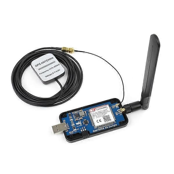Waveshare SIM7600G-H 4G DONGLE-modul, en internettilgangsmodul for Raspberry Pi GNSS global kommunikasjon black