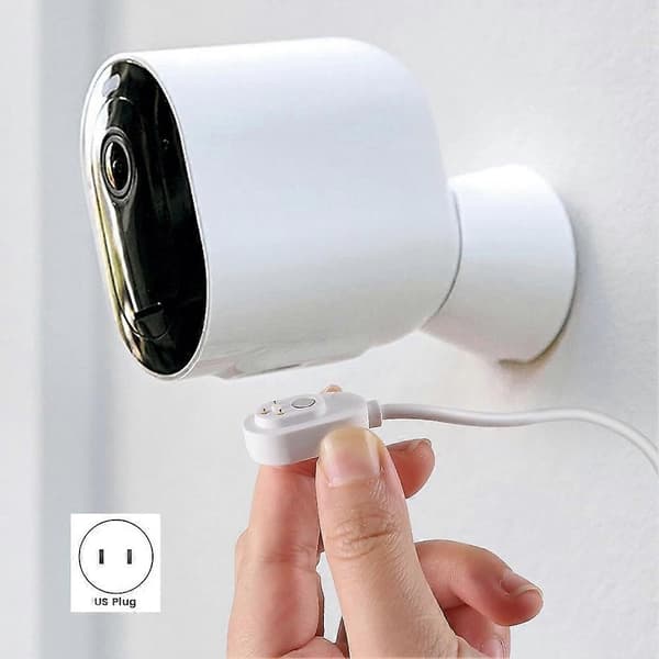 Magnetic Charging Cable for Arlo Pro 3/4, Arlo Pro 5S 2k, Arlo Ultra, Arlo Ultra 2 Security Camera, 5m US Plug White