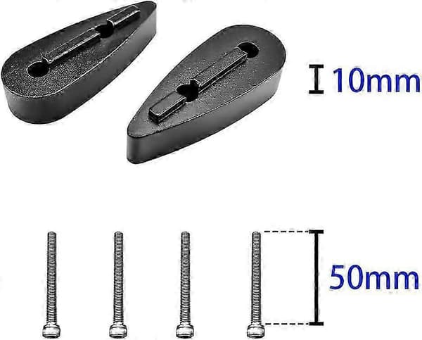 Kulfiber Aerobar Spacer Kit 540mm TT Styrhøjdeforhøjer Sort