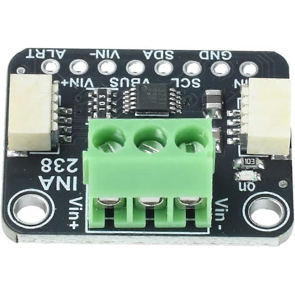 INA238 Strømspændingseffektmonitor modul 0V til 85V DC Strømspændingseffektmonitor til STEMMA QT/Qwiic Black