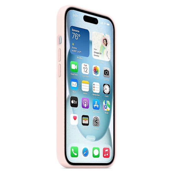 Mobilcover til iPhone 15, MagSafe-kompatibelt, Silikone, Ridsefast, Mørkeblå Dark blue