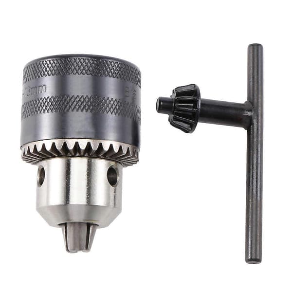 Nøgle Type 1.5-13mm Kapacitet B16 Konisk Bor Patron Black Silver Tone