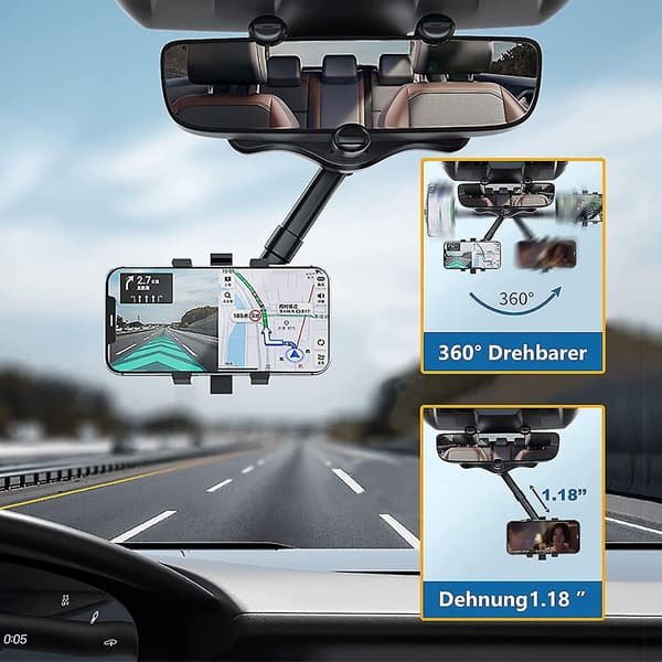 Starlight - 360 Degree Rotatable and Retractable Car Phone Holder - Adjustable