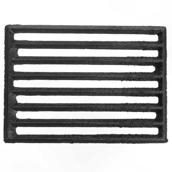 Slitstarkt eldstadsgaller i stål för vedspisar - Kraftig vedhållarkanal Silver 21.80X15.70X0.90CM