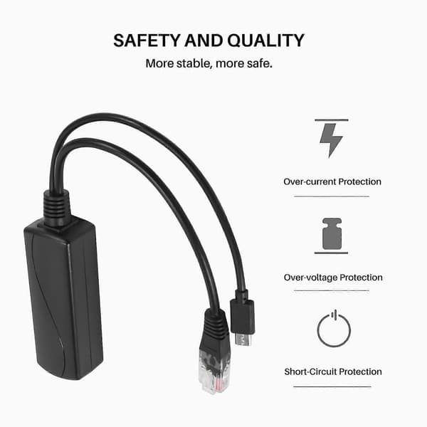 POE strømforsyningsmodul standard isolert splitter 48V til 5V2.4A USB-grensesnittsplitter