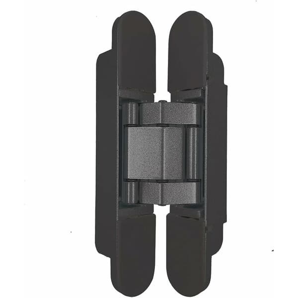 Invisible Hinges Compatible with Hidden Door, Adjustable, Heavy Duty 3D Concealed Hinges - Black - 1 Pair