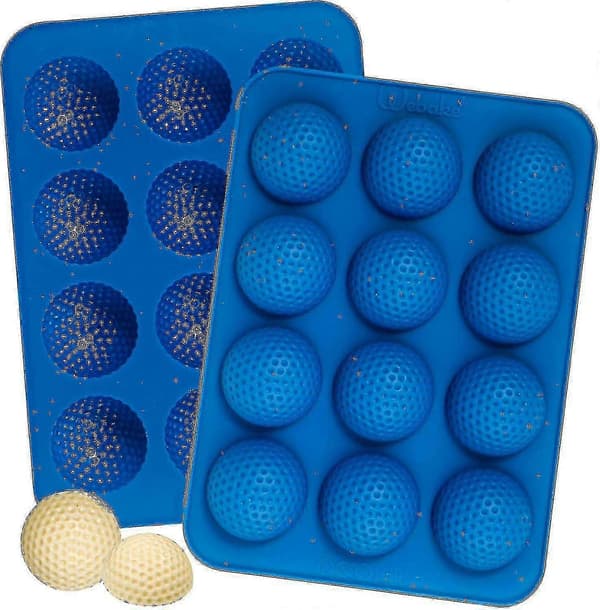 Golfball sjokoladeform silikon - kakeform med 12 hull zx [MI]