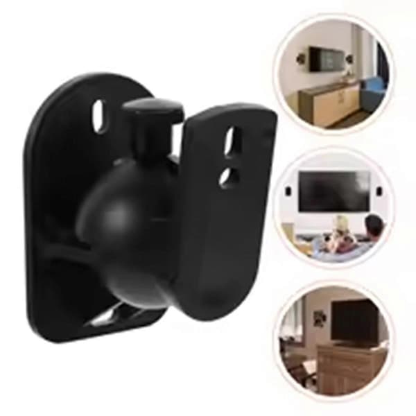 6 sett lydstativ surroundlyd veggfeste høyttalerfester for Soundbar [DB] Black