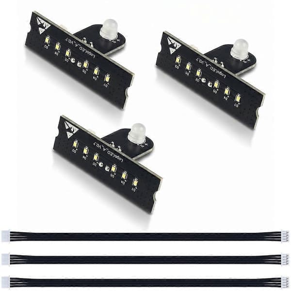 3 stk. til Anycubic Kobra 3 Ekstruder Lyspanel Praktisk print-LED-lyspanel til Kobra 3 3D-printerdele Black
