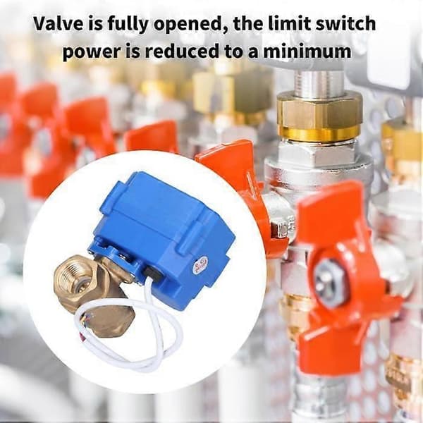 Elektrisk kuleventil Messing Elektrisk kuleventil Mini 3 ledninger 2 modus