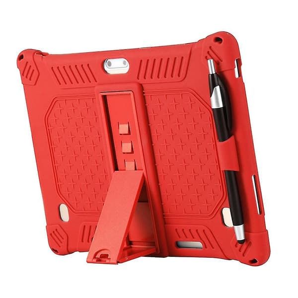 Universal Stødsikkert Silikone Cover Etui kompatibelt med 10 10.1 Tommer Android Tablet Pc Fan2346 Red