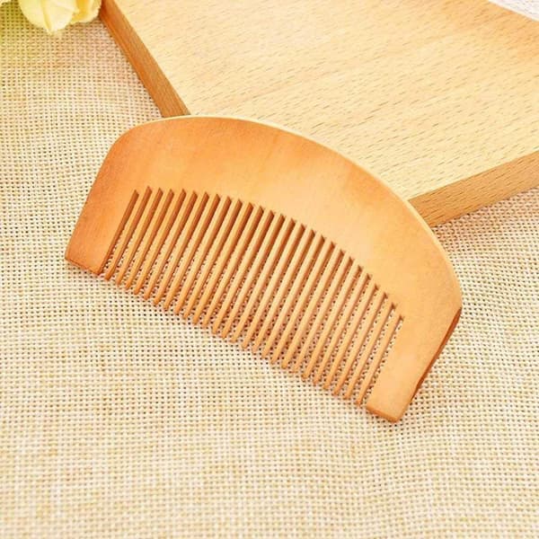Peach Wood Comb Anti-Static Comb Close Tooth Comb 2 PCS