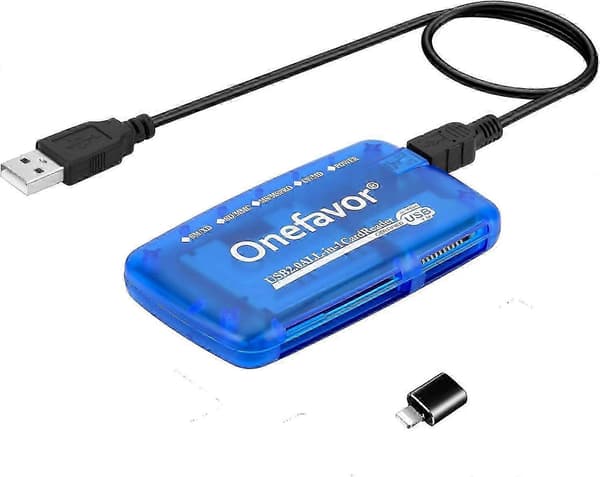 SmartMedia-kortleser/-skriver, alt-i-ett USB universell multikortadapter slank hub B