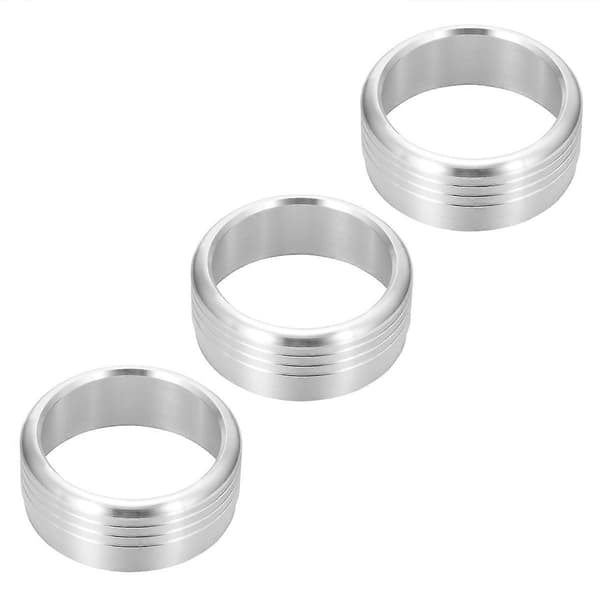 Luftkondisjoneringsringdeksler Sølv Aluminium Klimaknotteringer for 3 stk Silver