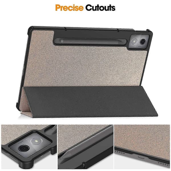 Til Lenovo Idea Tab Pro etui Anti-Drop læderstativ tabletcover - Grå Multicolor Rose Gold