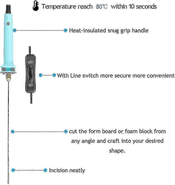 Hot Wire Foam Cutter 15W 100-240V 10cm for Styrofoam and EPS Cutting Tool