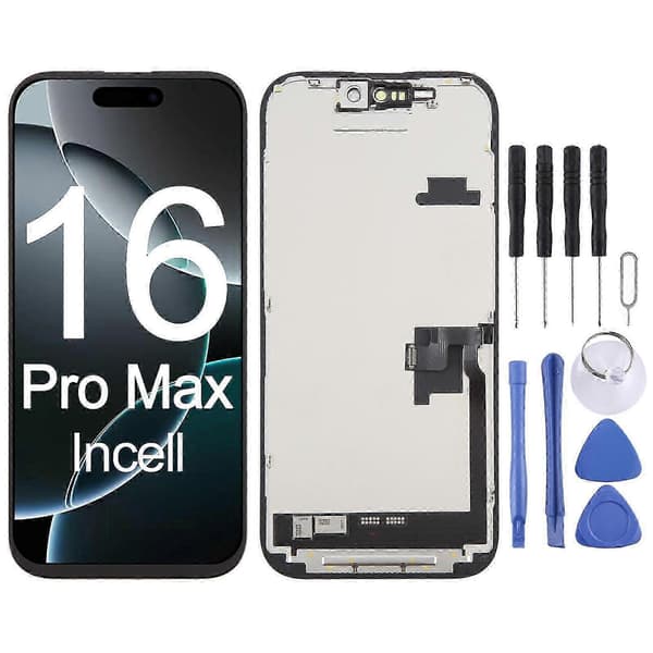 For iPhone 16 Pro HD incell LCD-skjerm 2025