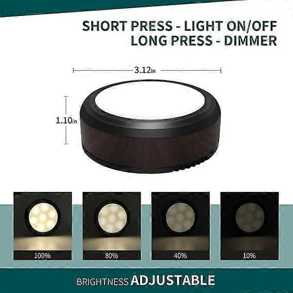 Underskåpsbelysning batteridriven. LED-pucklampa med fjärrkontroll som present