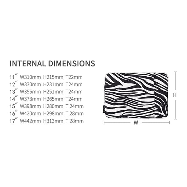 CANVASARTISAN MacBook Air Laptop Case 13' Zebra Pattern H33-19 Svart 477