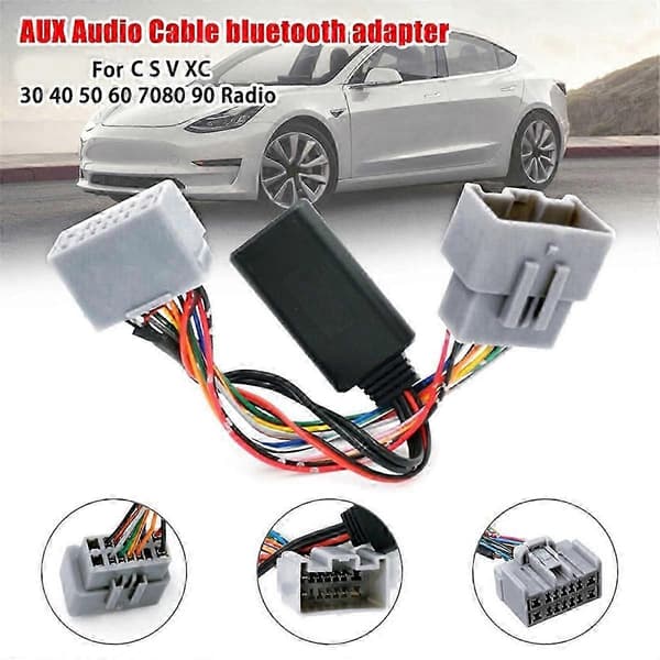 Bluetooth-adapter för Volvo C30 C70 S40 S60 med AUX-ingång As Shown