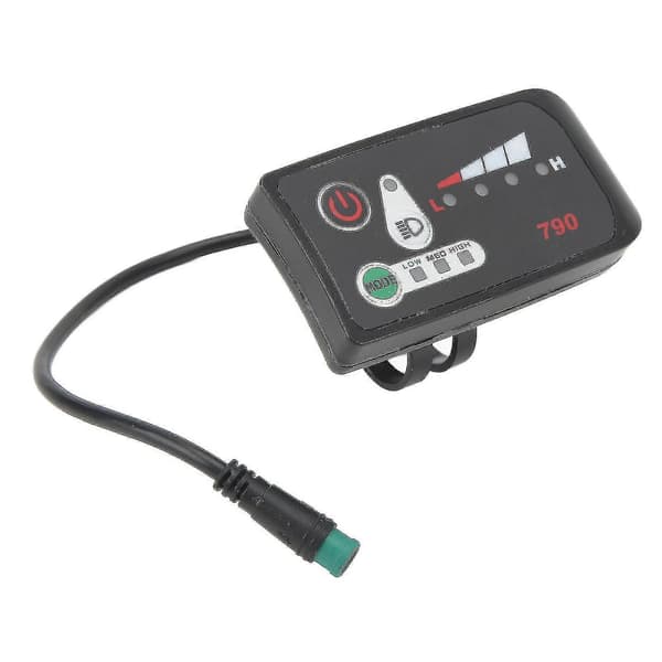 Electric Bicycle LED Power Display Panel Electric Bicycle Modification Display Meter With Waterproof 5p Male Connector For 22.2mm Handlebar [DB] 24V