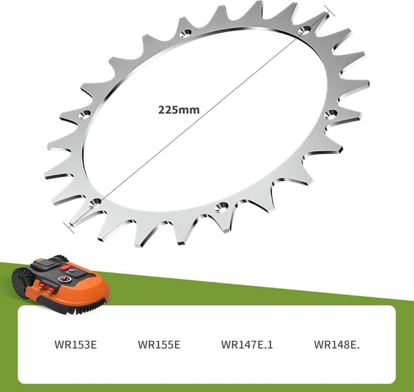 【13】2-pack Robot Lawn Mower Spikes for Worx Landroid L, Countersunk Screw Hole Deburring, 225 mm Robot Lawn Mower Spikes