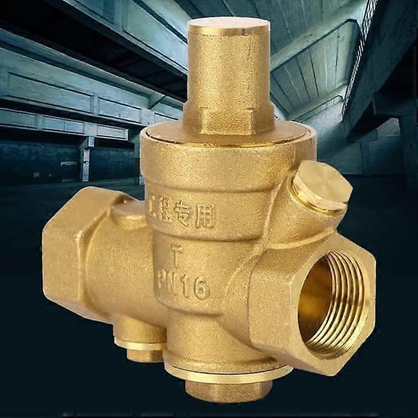 Vannreguleringsventil Messing Justerbar Vanntrykkregulator Trykkreduserende Ventil DN20