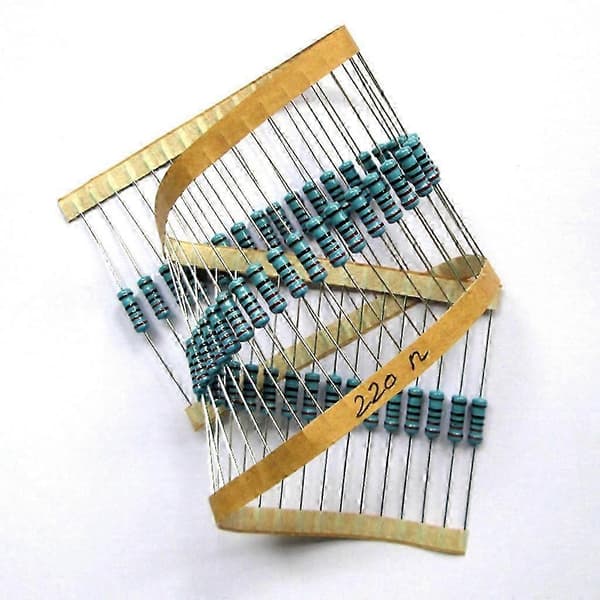 50 stk. filmmodstande 220ohm 1W metalfilmmodstand 5 farveringe