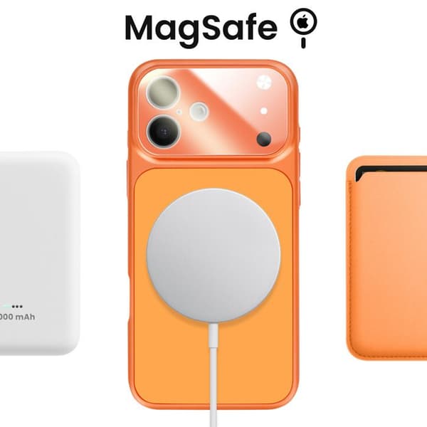 MagSafe-deksel til iPhone 16 Hardt med Kamerabeskyttelse Oransje Apelsin
