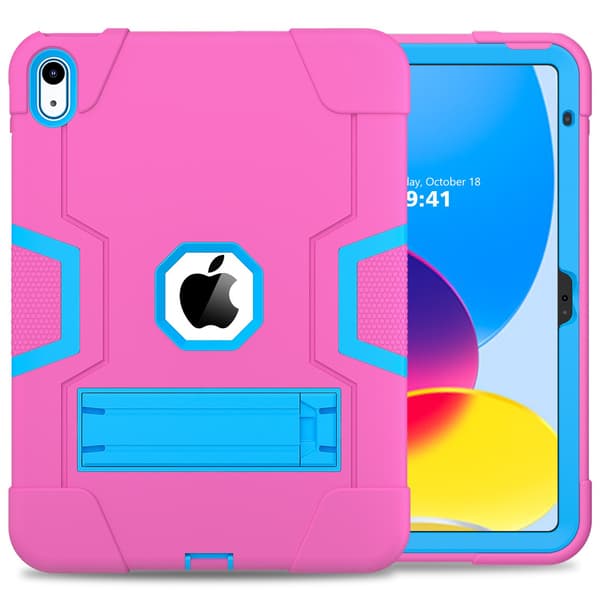 [13R]Stilrent etui til iPad mini 6 2021 Rosarød Blå Stativ All-inclusive