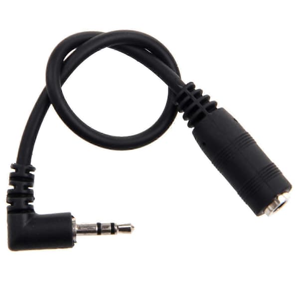 2,5 mm (hann) til 3,5 mm (hunn) stereo lydadapter black