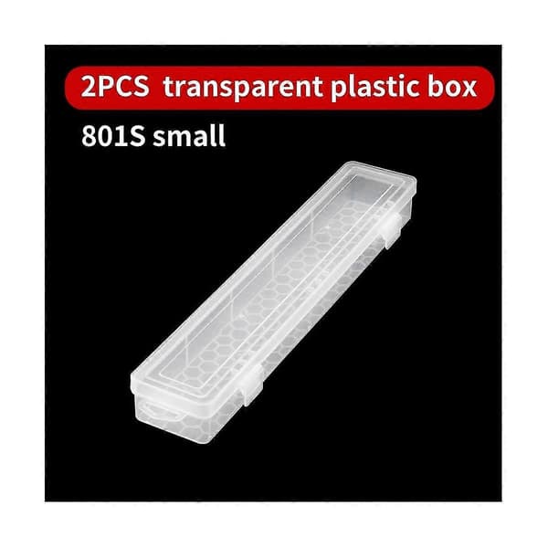 2st Efterbehandlingslåda Elektrisk lödkolv Förvaringslåda Transparent Plastdelar Låda Hårdvaruverktyg