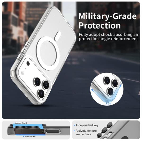 iPhone 17 Pro Max Cover - Candy Magsafe PC Hybrid TPU Vit
