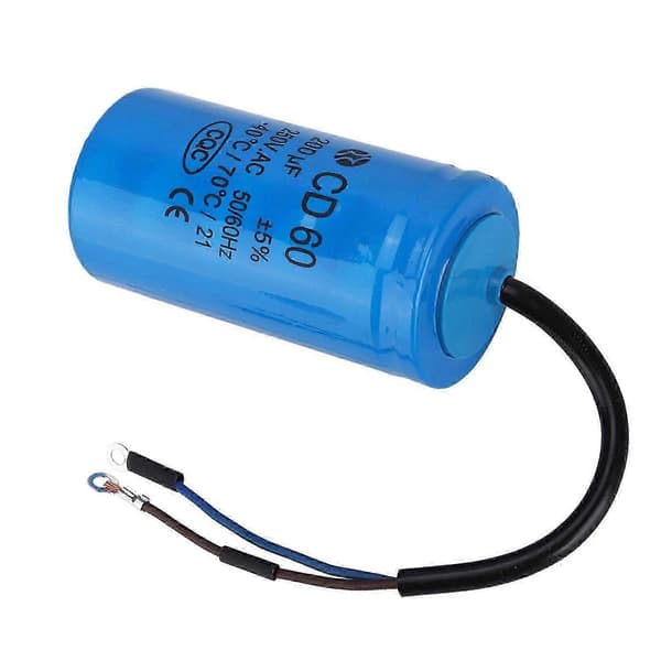 CD60 Startkondensator med ledning 250V AC 200uF 50/60Hz til motor luftkompressor