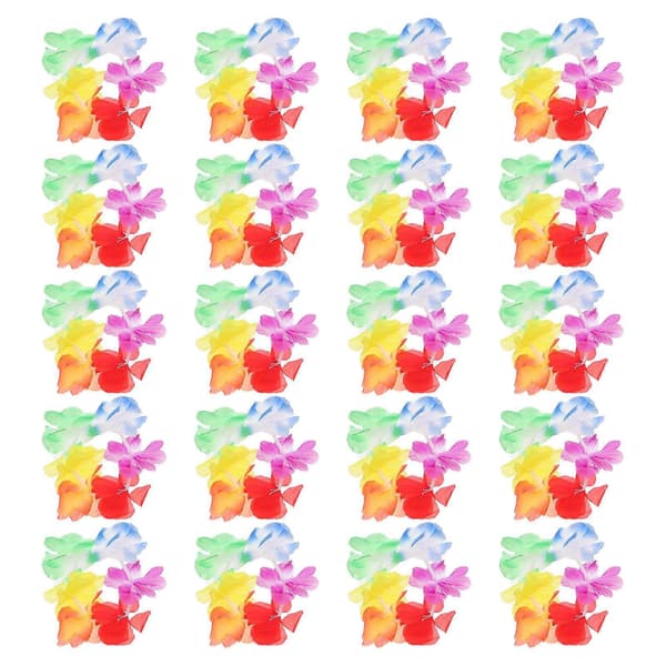 Fargerike hawaiiske håndleddsstropper, elastiske håndringer for strandfester, kostymearrangementer, reisefotografering og luau-tilbehør Multi 9.00X6.00X5.00CM