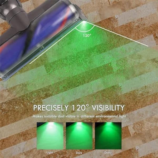 [13]2x Dust Detection LED Light for Vacuum Cleaner, Green Vacuum Cleaner Nozzle Accessory