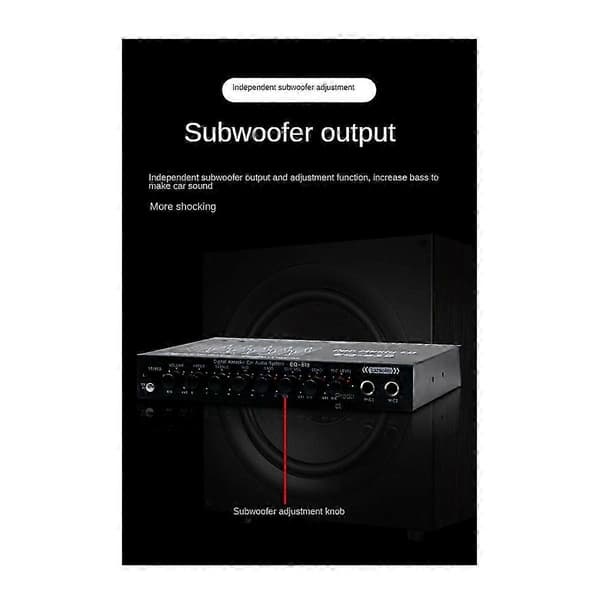 EQ-819 Bil Equalizer Multifunktionel Bil Audio EQ Tuning Crossover Forstærker Parametrisk Equalizer Bil Black