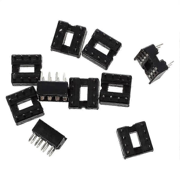 10 x 8-Pin DIP IC Socklar Adapter Lödtyp Sockel