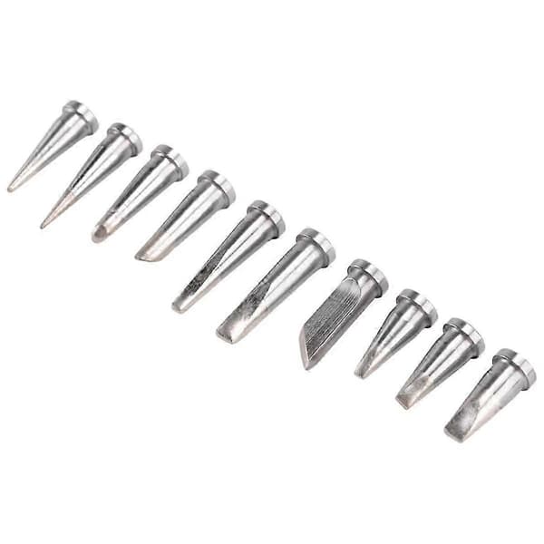 Velegnet til Weller Wsd81 Wd1000 Wsp80 Wp80 Lt, 10 stk. holdbart loddespidsæt Silver
