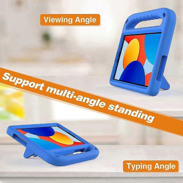 Til Xiaomi Redmi Pad SE 4G 8,7 tommer etui håndgreb kickstand tablet EVA cover blå