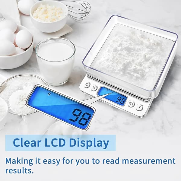 【13】Digital Kitchen Scale 3000g/0.1g Mini Electric Kitchen Scale Small Food Scale Precision Scale Tare Weight Unit Conversion Long Battery Life